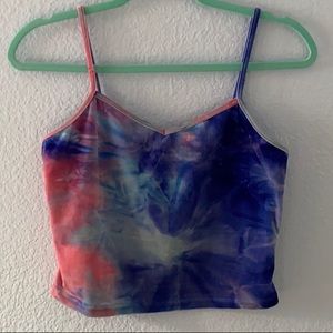 Cropped velvet cami
